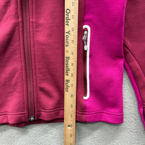 Smartwool full Zip Intraknit Hooded Merino Wool Jacket Magenta Berry Women’s M - Picture 5 of 16